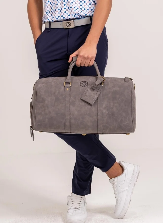 EGL Suede Leather Duffle Bag - Nardo Grey